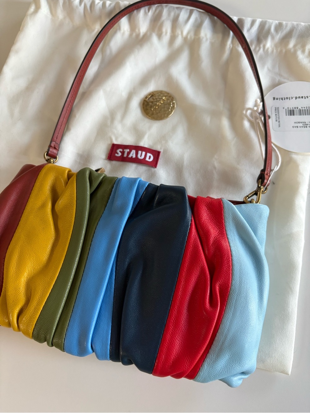 STAUD Bean Bag Rainbow 🌈 NWT - Picture 13 of 13